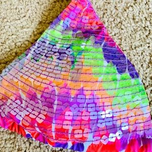 Colorful Sequin Swim Top